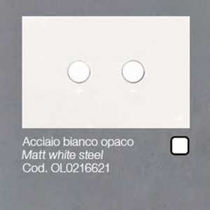 Placca OLI per Cassetta Acciaio bianco opaco Blink 0216621