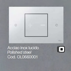 Placca OLI per Cassetta Acciaio inox lucido Ino-x 0660001