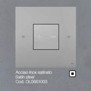Placca OLI per Cassetta Acciaio inox satinato quadrata grande Ino-x 0661003