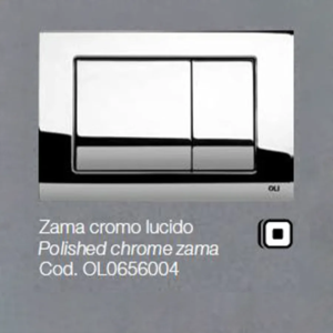 Placca OLI per Cassetta Metal Dual cromo lucido 0656004