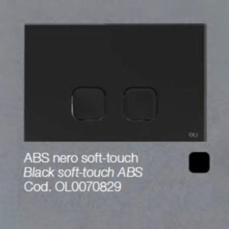 Placca OLI per Cassetta Plain nero soft touch 0070829