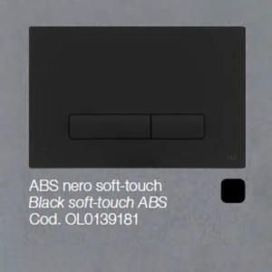 Placca OLI per Cassetta ABS nero soft-touch Glam OLIPURE 0139181