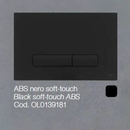 Placca OLI per Cassetta ABS nero soft-touch Glam OLIPURE 0139181