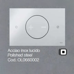 Placca OLI per Cassetta acciaio inox lucido tonda 0660002