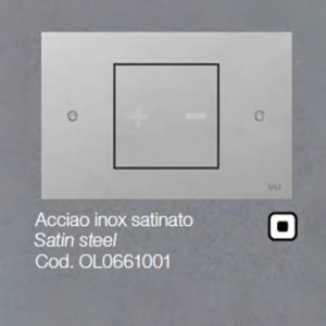 Placca OLI per Cassetta acciaio inox satinato rettangolare 0661001