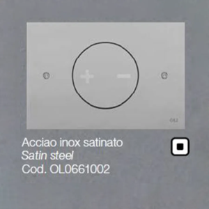 Placca OLI per Cassetta acciaio inox satinato tonda 0661002