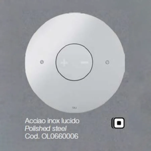 Placca OLI per Cassetta Acciaio inox lucido tonda tonda Ino-x 0660006
