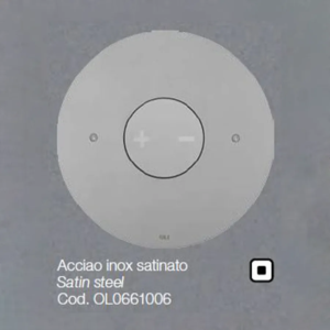 Placca OLI per Cassetta Acciaio inox satinato tonda tonda Ino-x 0661006