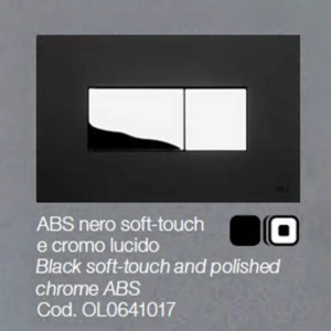 Placca OLI per Cassetta ABS nero soft-touch e cromo lucido Karisma 0641017
