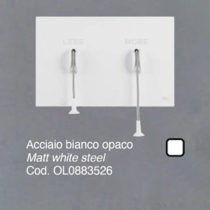 Placca OLI per Cassetta Acciaio bianco opaco Less Is More 0883526