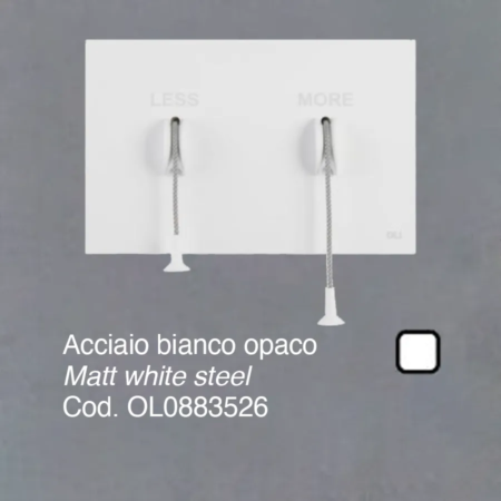 Placca OLI per Cassetta Acciaio bianco opaco Less Is More 0883526