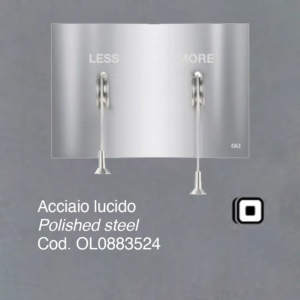 Placca OLI per Cassetta Acciaio lucido Less Is More 0883524