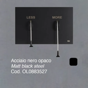 Placca OLI per Cassetta Acciaio nero opaco Less Is More 0883527