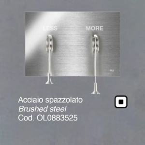 Placca OLI per Cassetta Acciaio spazzolato Less Is More 0883525