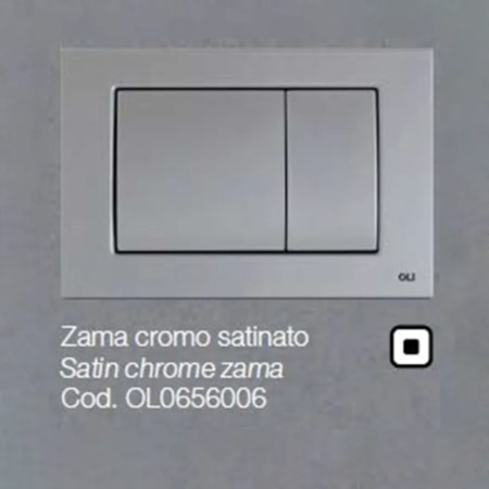 Placca OLI per Cassetta Zama cromo Satinato Metal Dual 0656006