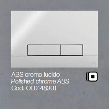 Placca OLI per Cassetta ABS cromo lucido Narrow OLIPURE 0148301