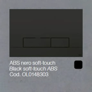 Placca OLI per Cassetta ABS nero soft-touch Narrow OLIPURE 0148303