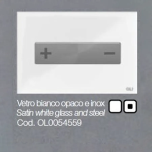 Placca OLI per Cassetta Vetro bianco opaco e inox Oceania 0054559