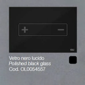Placca OLI per Cassetta oceania vetro nero lucido 0054557