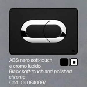 Placca OLI per Cassetta ABS nero soft-touch e cromo lucido Salina 0640097
