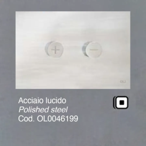 Placca OLI per Cassetta trumpet acciaio lucido 0046199